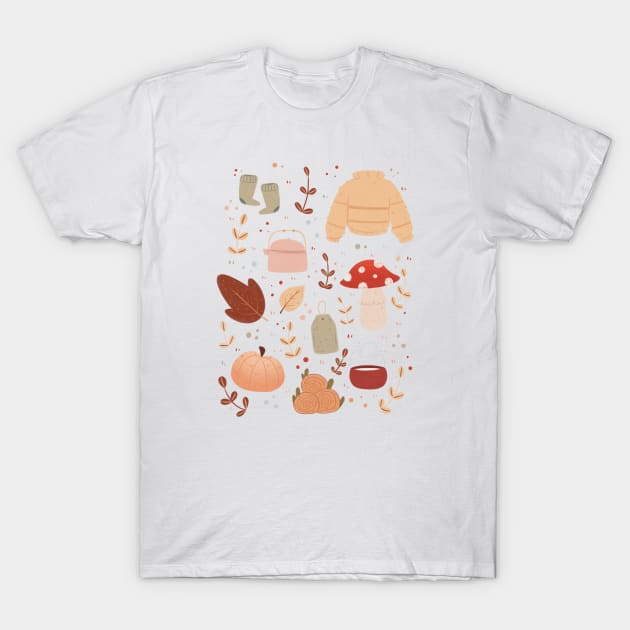 Autumn doodles T-Shirt by Akikodraws